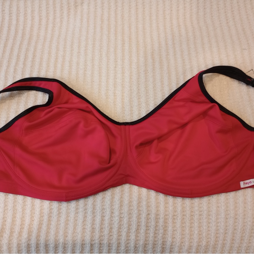 Freya Active Red and Black Sports Bra, 36GG